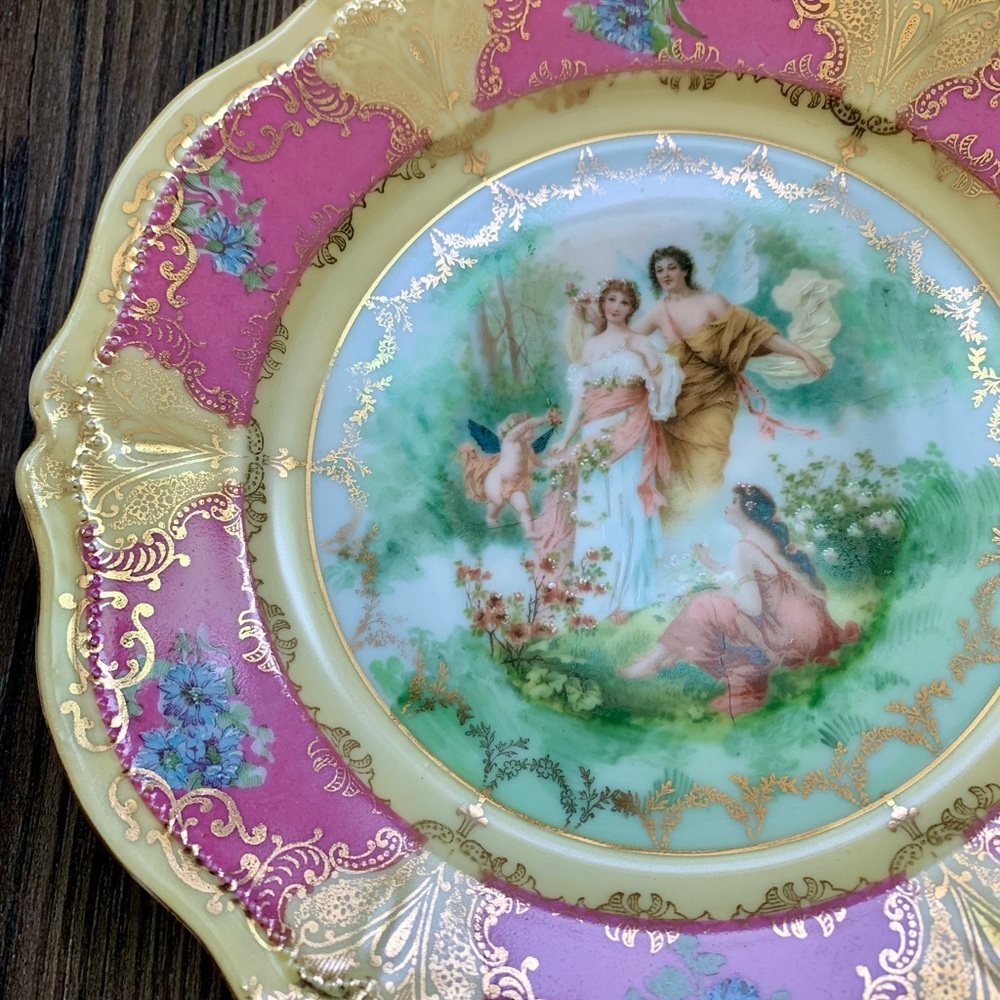 Oeg royal austria Hand Painted Plate Victorian Style 8” - Picture 6 of 14